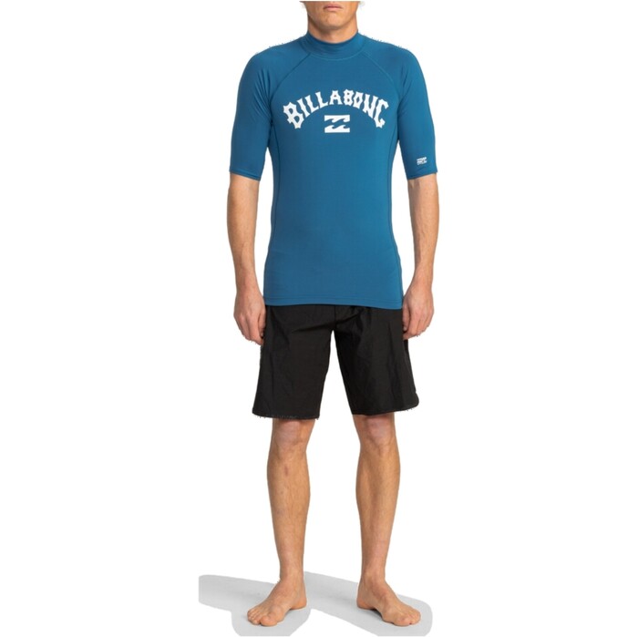 Billabong Mnner 2024 Logo Surf Kurzarm-Lycraweste EBYWR03010 - Dark Blue